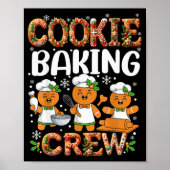 Funny Gingerbread Lovers Cookie Baking Crew Christ ポスター (正面)