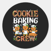 Funny Gingerbread Lovers Cookie Baking Crew Christ ラウンドシール (正面)