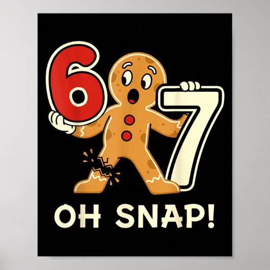 Funny Gingerbread Man 67 Six Seven For Adult Kids ポスター (正面)