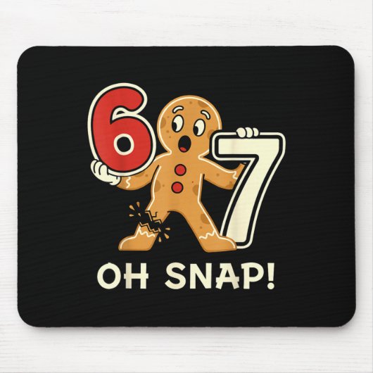 Funny Gingerbread Man 67 Six Seven For Adult Kids  マウスパッド (正面)
