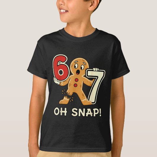 Funny Gingerbread Man 67 Six Seven For Adult Kids  Tシャツ (正面)