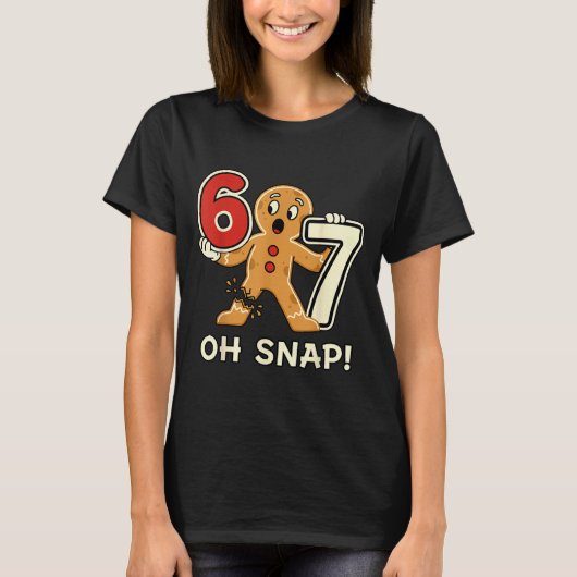 Funny Gingerbread Man 67 Six Seven For Adult Kids  Tシャツ (正面)