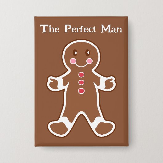 Funny Gingerbread Man Button 缶バッジ (正面)
