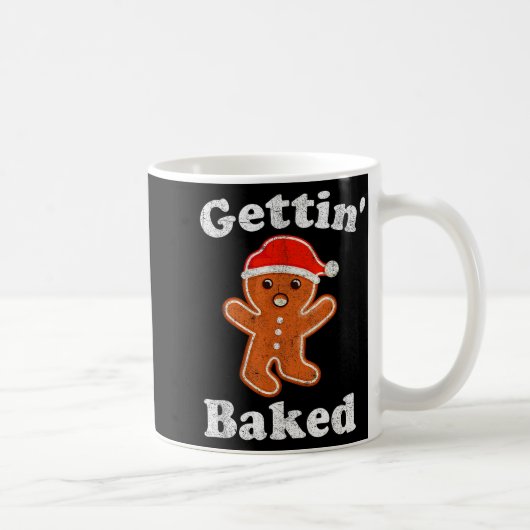 Funny Gingerbread Man Gettin Baked Cookie Baking C コーヒーマグカップ (右)