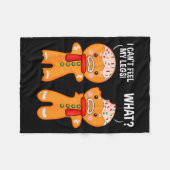 Funny Gingerbread Man Ginger Bread Men Christmas X フリースブランケット (正面(横))