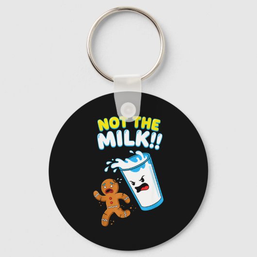 Funny Gingerbread Man Not The Milk Pun Cookies Wom キーホルダー (正面)