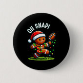 Funny Gingerbread Man Pajamas & Pjs Xmas Holid 缶バッジ (正面)