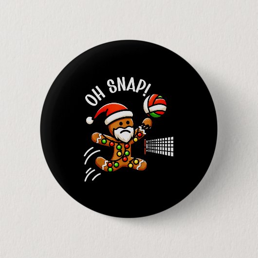 Funny Gingerbread Man Pajamas &amp; Pjs Xmas Holid 缶バッジ (正面)