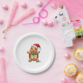 Funny Gingerbread Man Turtle Christmas Womens Mens ペーパープレート (パーティー)