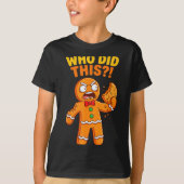 Funny Gingerbread Man Who Did This Pun Cookies Wom Tシャツ (正面)