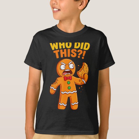 Funny Gingerbread Man Who Did This Pun Cookies Wom Tシャツ (正面)
