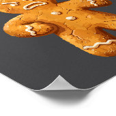 Funny Gingerbread Pun Cookies Who Stole My Leg Coo ポスター (角)