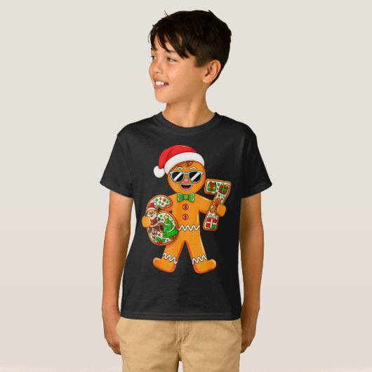 Funny Gingerbread Six Seven 67 Gingerbread Man Xma Tシャツ (正面フル)
