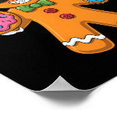 Funny Gingerbread Six Seven 67 Ice Cream Christmas ポスター (角)