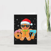 Funny Gingerbread Six Seven 67 Ice Cream Drip Chri カード (正面)