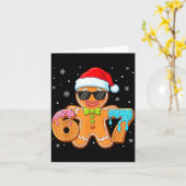 Funny Gingerbread Six Seven 67 Ice Cream Drip Chri カード (黄色い花)