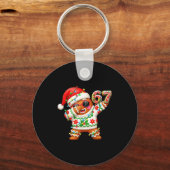 Funny Gingerbread Six Seven 67 Ice Cream Drip Chri キーホルダー (正面)