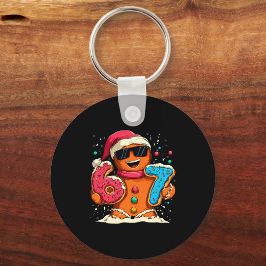 Funny Gingerbread Six Seven 67 Ice Cream Drip Chri キーホルダー (正面)