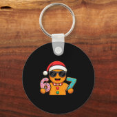 Funny Gingerbread Six Seven 67 Ice Cream Drip Chri キーホルダー (正面)