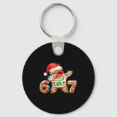 Funny Gingerbread Six Seven 67 Ice Cream Drip Chri キーホルダー (正面)