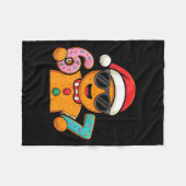 Funny Gingerbread Six Seven 67 Ice Cream Drip Chri フリースブランケット (正面(横))