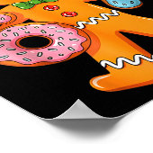 Funny Gingerbread Six Seven 67 Ice Cream Drip Chri ポスター (角)