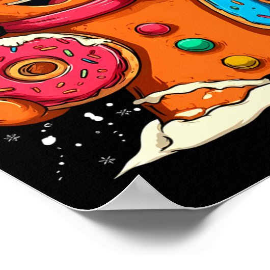 Funny Gingerbread Six Seven 67 Ice Cream Drip Chri ポスター (角)