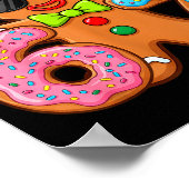 Funny Gingerbread Six Seven 67 Ice Cream Drip Chri ポスター (角)