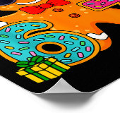 Funny Gingerbread Six Seven 67 Ice Cream Drip Chri ポスター (角)