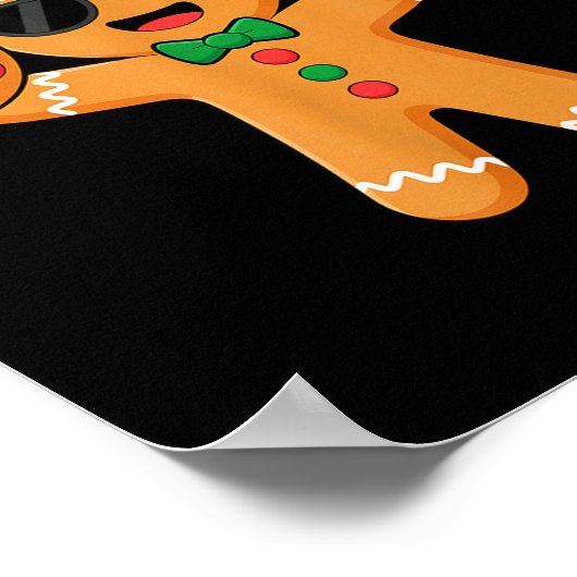 Funny Gingerbread Six Seven 67 Ice Cream Drip Chri ポスター (角)