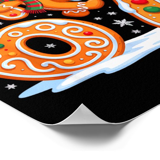 Funny Gingerbread Six Seven 67 Ice Cream Drip Chri ポスター (角)