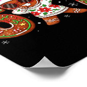 Funny Gingerbread Six Seven 67 Ice Cream Drip Chri ポスター (角)