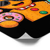 Funny Gingerbread Six Seven 67 Ice Cream Drip Chri ポスター (角)