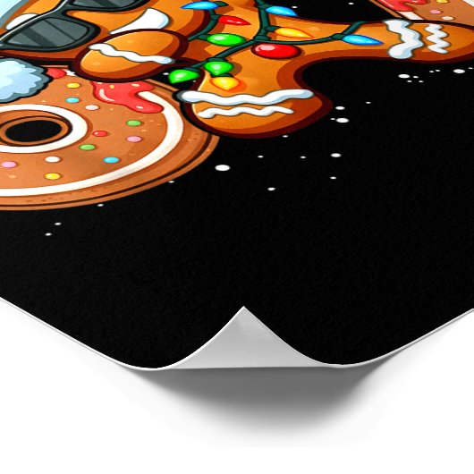 Funny Gingerbread Six Seven 67 Ice Cream Drip Chri ポスター (角)