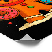 Funny Gingerbread Six Seven 67 Ice Cream Drip Chri ポスター (角)