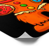 Funny Gingerbread Six Seven 67 Ice Cream Drip Chri ポスター (角)