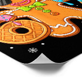 Funny Gingerbread Six Seven 67 Ice Cream Drip Chri ポスター (角)