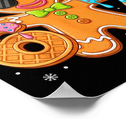 Funny Gingerbread Six Seven 67 Ice Cream Drip Chri ポスター (角)