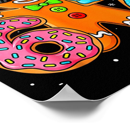 Funny Gingerbread Six Seven 67 Ice Cream Drip Chri ポスター (角)