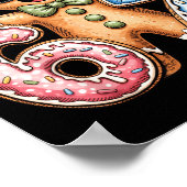 Funny Gingerbread Six Seven 67 Ice Cream Drip Chri ポスター (角)