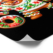 Funny Gingerbread Six Seven 67 Ice Cream Drip Chri ポスター (角)