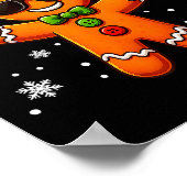 Funny Gingerbread Six Seven 67 Ice Cream Drip Chri ポスター (角)