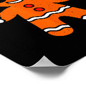 Funny Gingerbread Six Seven 67 Ice Cream Drip Chri ポスター (角)