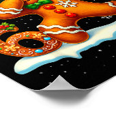 Funny Gingerbread Six Seven 67 Ice Cream Drip Chri ポスター (角)