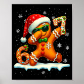 Funny Gingerbread Six Seven 67 Ice Cream Drip Chri ポスター (正面)