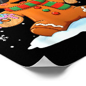 Funny Gingerbread Six Seven 67 Ice Cream Drip Chri ポスター (角)