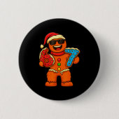 Funny Gingerbread Six Seven 67 Ice Cream Drip Chri 缶バッジ (正面)