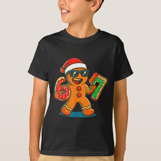 Funny Gingerbread Six Seven 67 Ice Cream Drip Chri Tシャツ (正面)