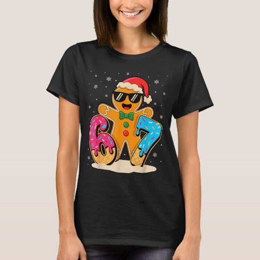Funny Gingerbread Six Seven 67 Ice Cream Drip Chri Tシャツ (正面)
