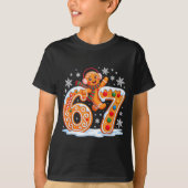 Funny Gingerbread Six Seven 67 Ice Cream Drip Chri Tシャツ (正面)